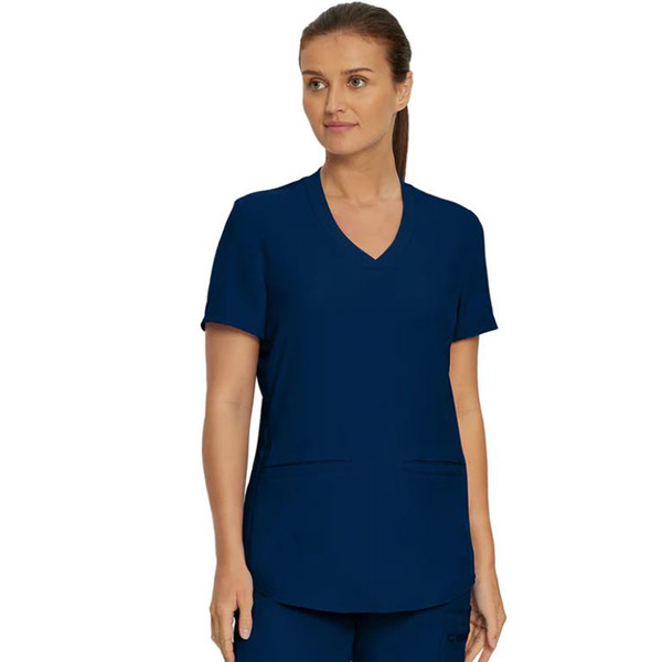 Women's Landau Forward 3-Pocket Rib Knit Neckline V-Neck Top