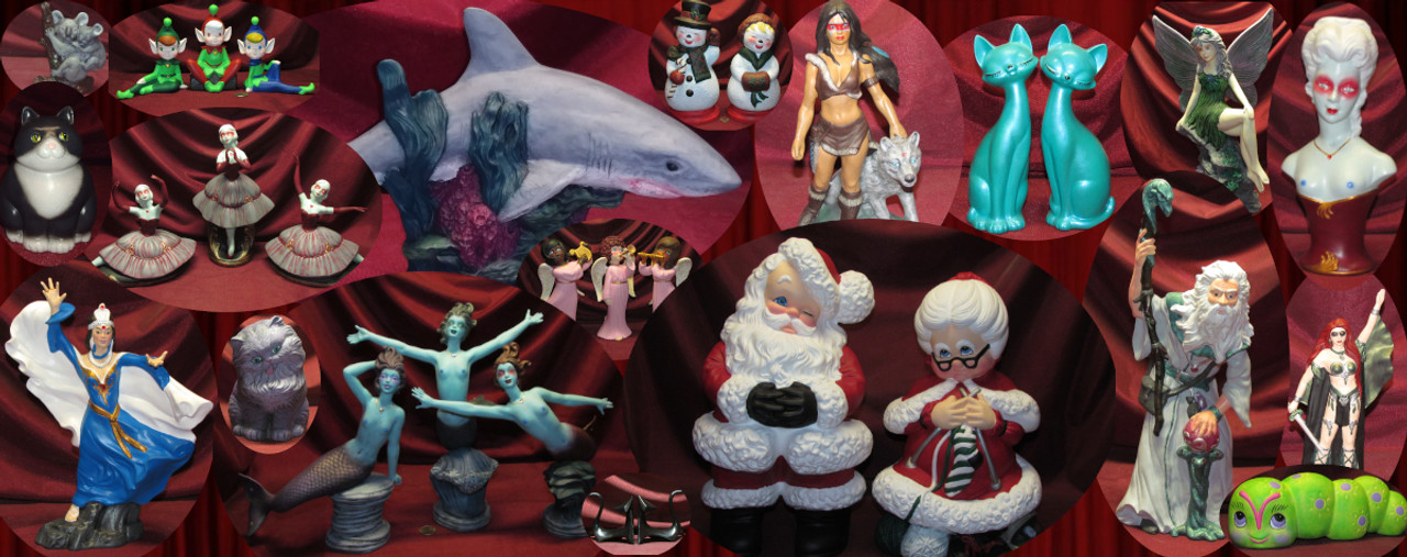 Ceramic Bisque Set of 4 Wreath Duck and Bunny Rabbit Christmas Ornaments U  Paint - Fat Cat Ceramics