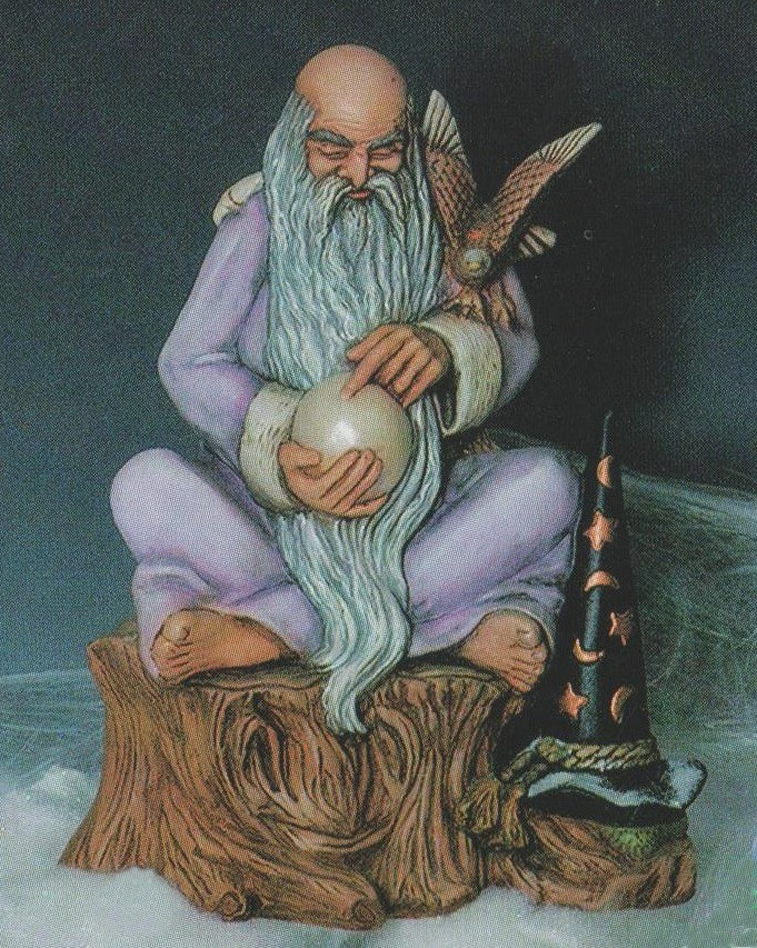 Ceramic Bisque Sitting Wizard U Paint unpainted ready to paint diy