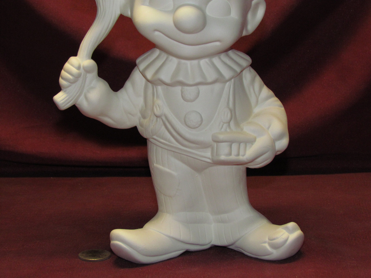 Ceramic Bisque Happy Smiley Figurine Clown pyop unpainted ready to paint  diy - Fat Cat Ceramics