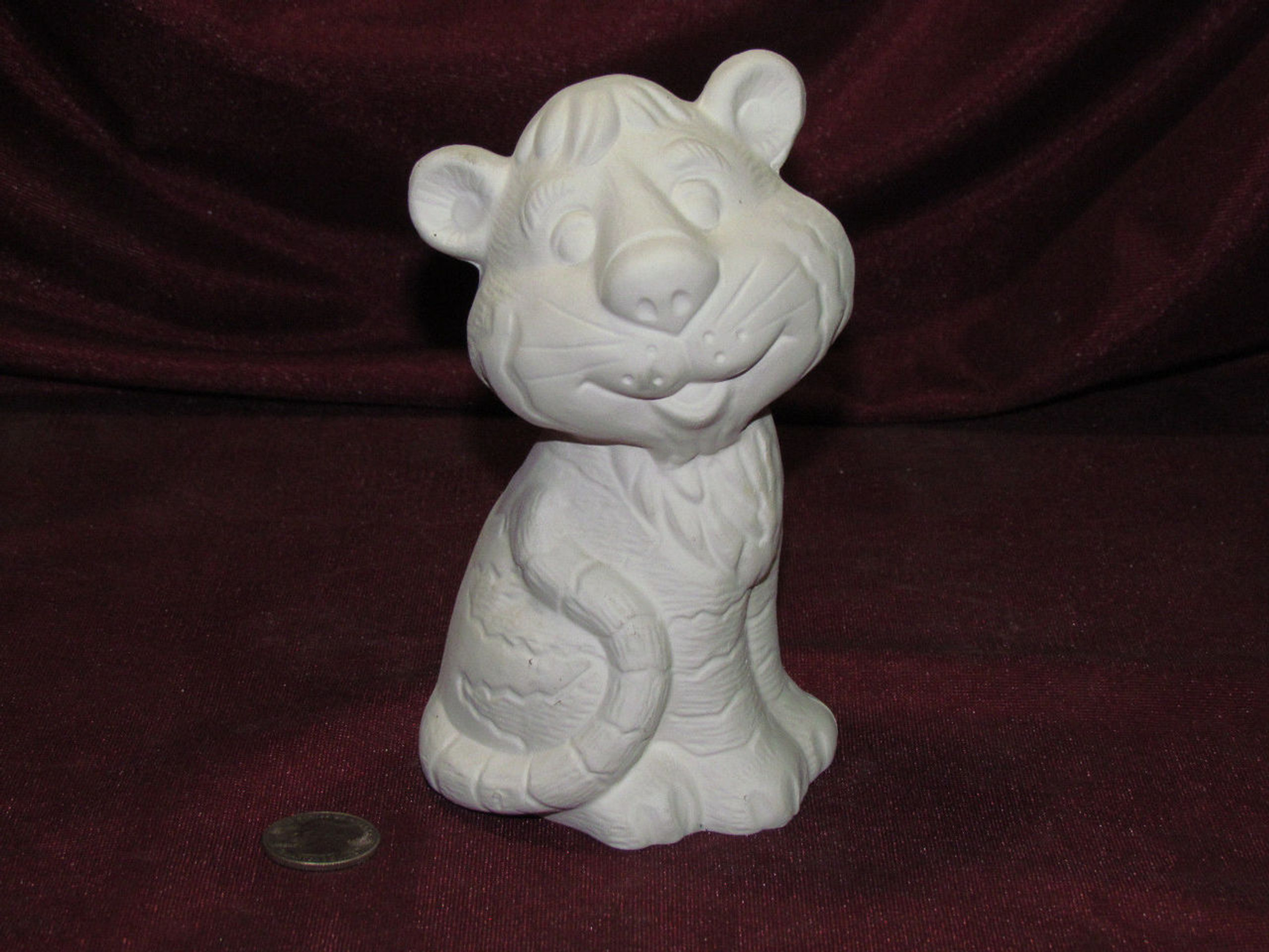 Ceramic Bisque Cute Tiger pyop unpainted ready to paint diy - Fat Cat ...