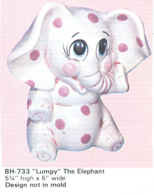 Ceramic Bisque U Paint Lumpy the Elephant ~ Ready to Paint Unpainted DIY