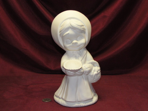 Ceramic Nurse Girl Bisque Ready to Paint 8 Tall 