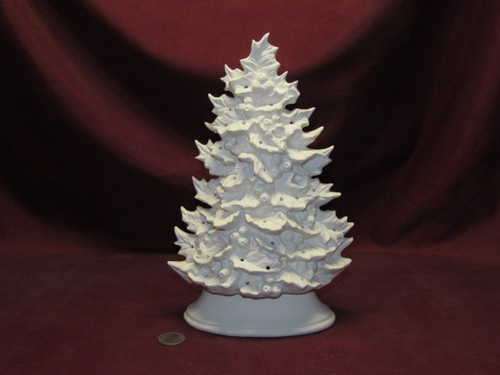 Ceramic Bisque U-Paint Holly Christmas Tree ~ Ready to Paint Unpainted DIY