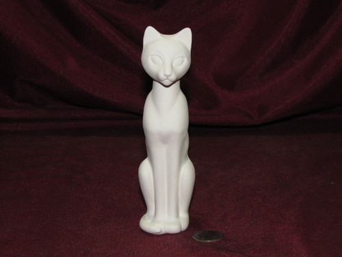 1 Set Small Mod Cats and 8 Ceramic Bisque Slim Cat Ready to paint