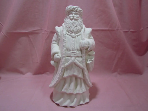 Ceramic Bisque Romanian Old World Santa Claus  pyop unpainted ready to paint diy