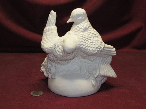 Ceramic Bisque U-Paint Love Birds Doves Unpainted Ready To Paint DIY Animal