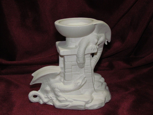 Dragon Sphere Holder - Ready To Paint Ceramic Bisque