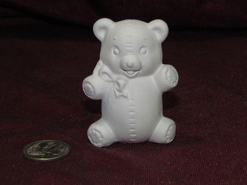 Ceramic Bisque Tiny Teddy Bear pyop unpainted ready to paint diy