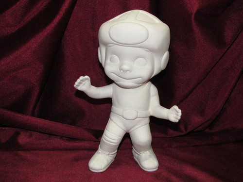 Ceramic Bisque Happy Smiley Figurine Wrestler pyop unpainted ready to paint diy