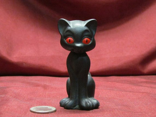 Bobble Head Kitty Cat 3 Sitting ~ 2 Piece ~ Hand Painted Bisque ~ Ready to Display