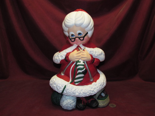 Large Mrs Santa Claus ~ Hand Painted Ceramic Bisque ~ Ready to Display