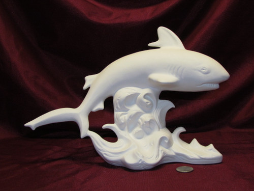 Ceramic Bisque U Paint Realistic Tiger Shark ~ Sea Life pyop unpainted ready to paint diy