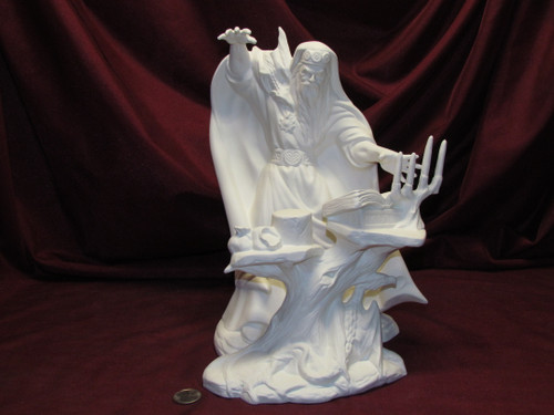 Ceramic Bisque Casting Wizard and Fantasy Table U Paint unpainted ready to paint diy