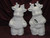 Ceramic Bisque Christmas Reindeer Boy and Girl  unpainted ready to paint diy