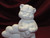 Ceramic Bisque U-Paint Patriotic Teddy Bear with Hearts Ready to Paint Unpainted