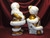  Large Mr & Mrs Santa Claus ~ Gold and White Themed ~ Hand Painted Ceramic Bisque ~ Ready to Display