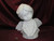 Ceramic Bisque Dona's Sweet Tot Angel with a Ponytail -  Poinsettia Flower Skirt Base pyop unpainted ready to paint diy