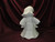 Ceramic Bisque Dona's Sweet Tot Angel with Hands Down -  Poinsettia Flowers Skirt Base pyop unpainted ready to paint diy