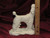 Ceramic Bisque Poodle Dog On Rock Base pyop unpainted ready to paint diy