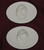 Ceramic Bisque Set of 2 Dona's Inserts ~ Wild Rose pyop unpainted ready to paint diy