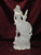 Ceramic Bisque Native American Maiden With Spear & Wolf