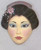 Ceramic Bisque Oriental Woman Mask Wall Hanging pyop unpainted ready to paint diy