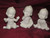 Ceramic Bisque Set of 3 Little Baby Boys In Diapers pyop unpainted ready to paint diy