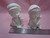 Ceramic Bisque Cute Boy & Girl Making Kissy Faces pyop unpainted ready to paint diy