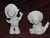 Ceramic Bisque Set of 2 Vintage Children With Hats pyop unpainted ready to paint diy