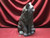 Grey Sitting Cat with Silvery Eyes ~ Hand Painted Bisque ~ Ready to Display