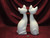 Ceramic Bisque U-Paint Set of 2 Mod Cats ~ Vintage Mid Century Modern Retro