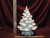 Christmas Tree ~ White with Blue Sheen ~ Hand Painted Bisque ~ Ready to Display