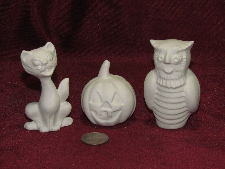 Ready to Paint Ceramic Bisque Holidays Halloween Fat Cat Ceramics