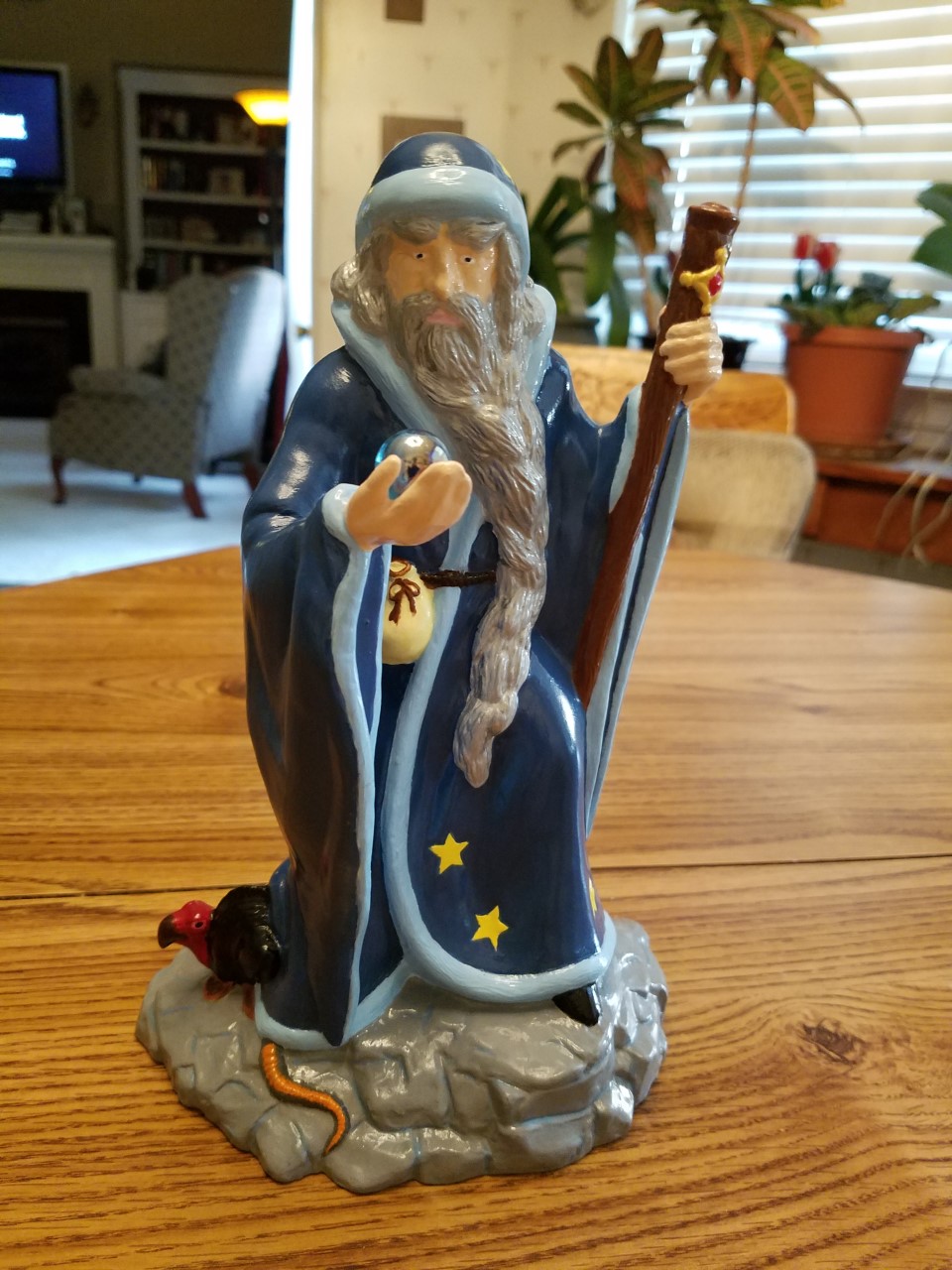 Wizard painted and finished by a valued customer - Fat Cat Ceramics