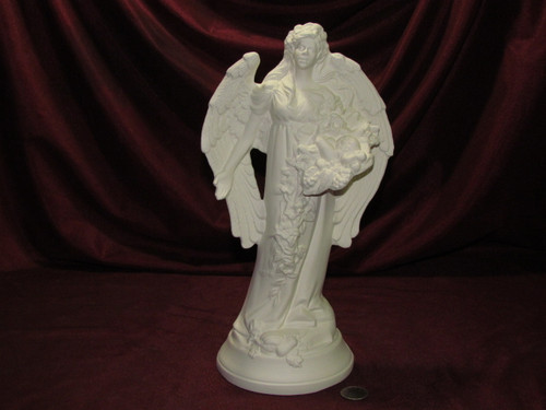 Ceramic Bisque Fall Angel Long Hair pyop unpainted ready to paint diy ...