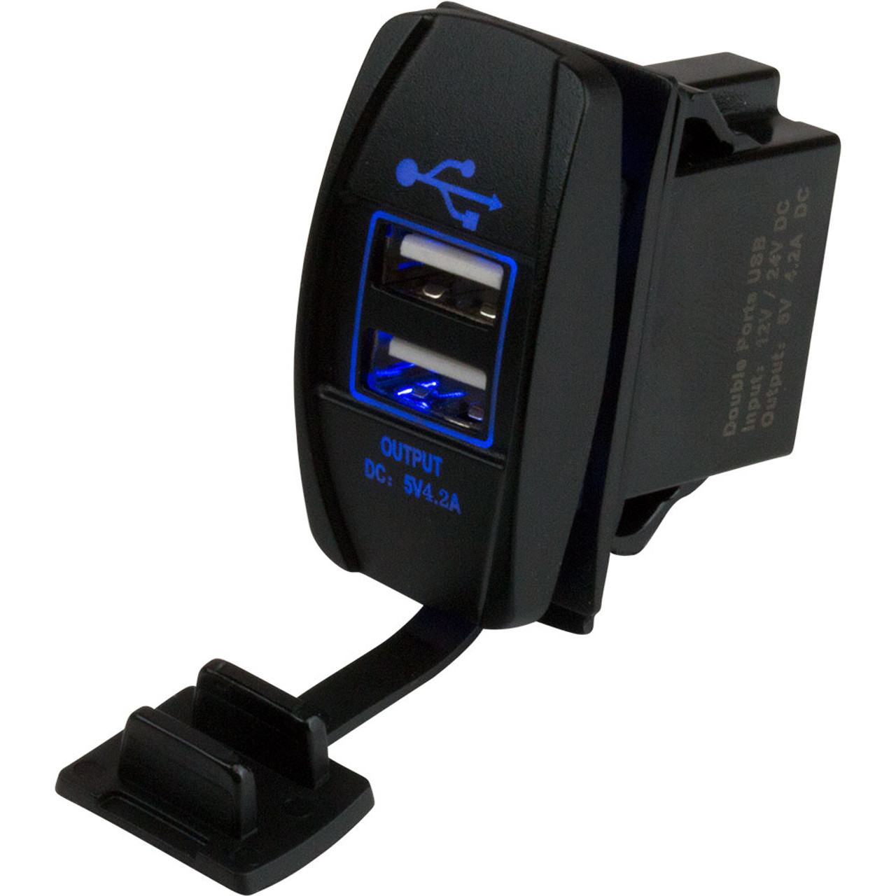 Sea-Dog Dual USB Rocker Switch Style Power Socket P/N 426520-1 ProPride  Hitch