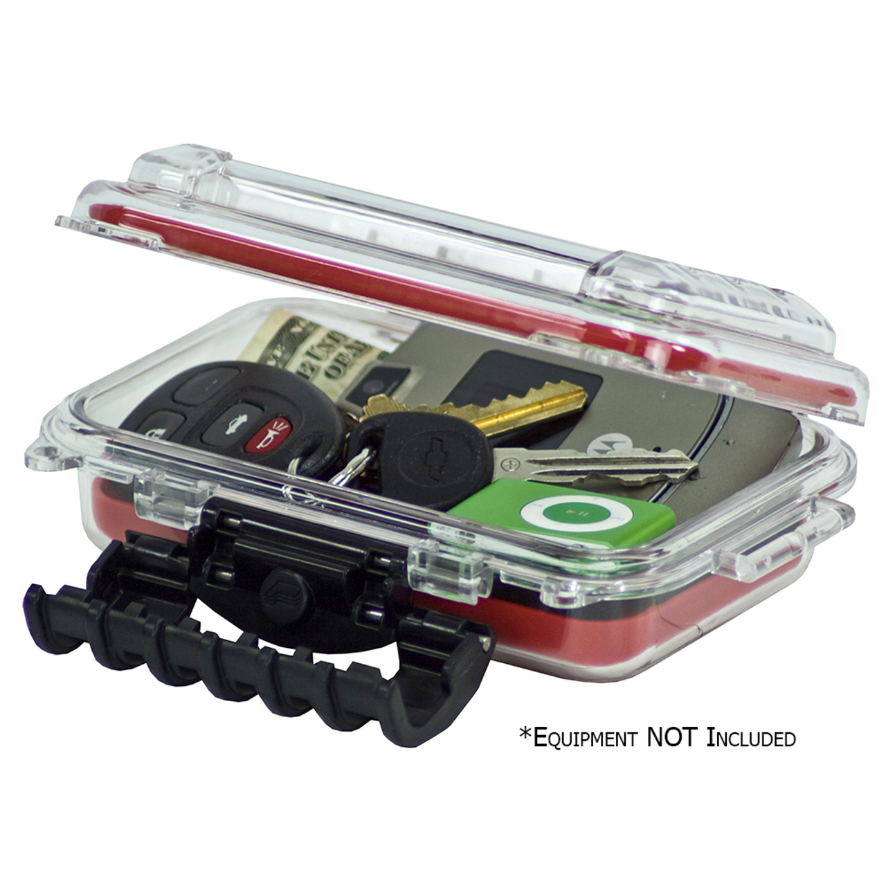 Plano Waterproof Polycarbonate Storage Box - 3449 Size - Red/Clear - P/N  144900 - ProPride Hitch