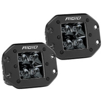 RIGID Industries D-Series PRO Flush Mount - Spot LED - Midnight Edition - Pair - Black - P/N 212213BLK