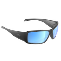 H2Optix Stream Sunglasses Matt Gun Metal, Grey Blue Flash Mirror Lens Cat.3 - AntiSalt Coating with Floatable Cord - P/N H2021