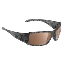 H2Optix Stream Sunglasses Matt Tiger Shark, Brown Lens Cat.3 - AntiSalt Coating with Floatable Cord - P/N H2023