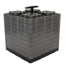 Camco FasTen Leveling Blocks XL with T-Handle - 2x2 - Grey *10-Pack - P/N 44527