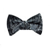 Paisley Bow Tie - Grey and Black