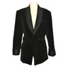 Women's Black Velvet Smoking Jacket with Paisley Lining