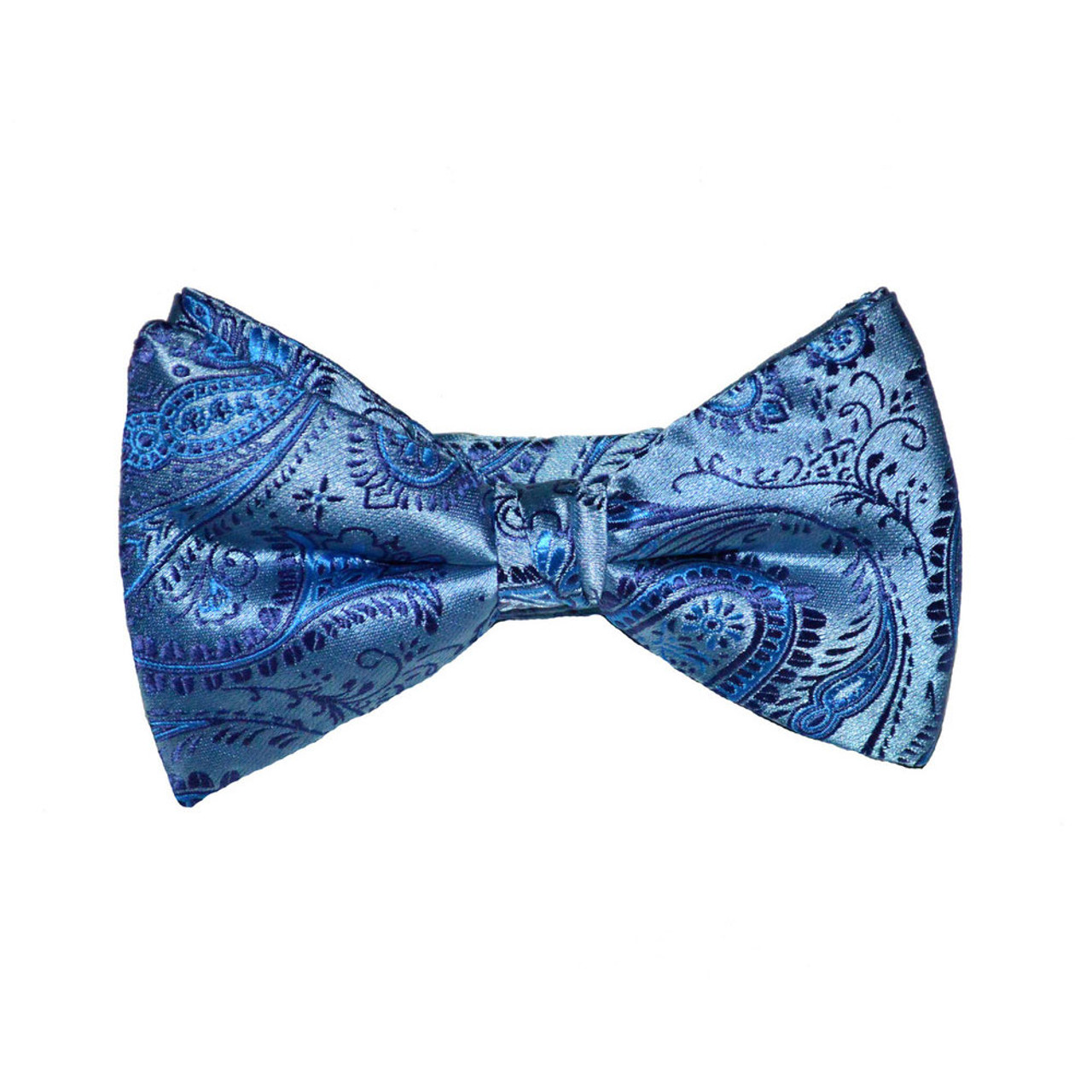 Paisley Bow Tie in Teal Blue | Smoky Joe's Clothing