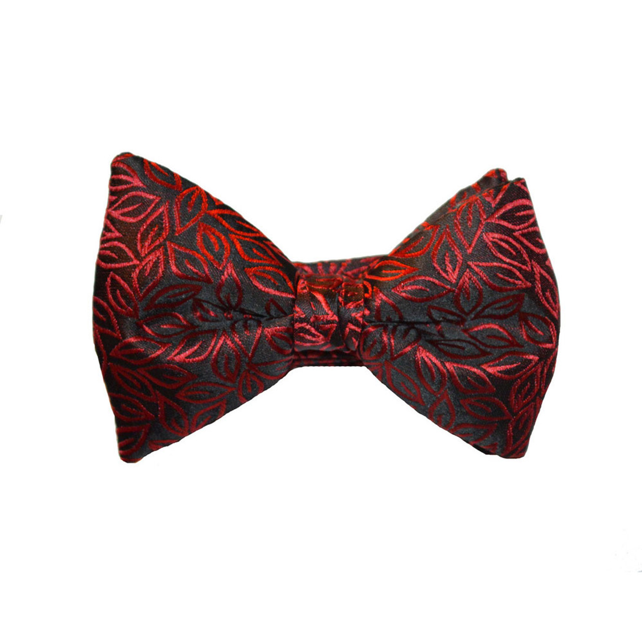 Vine Print Bow Tie in Wine | Smoky Joe's Clothing