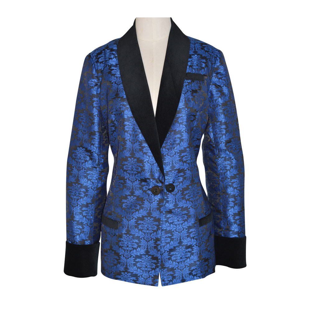 blue smoking jacket