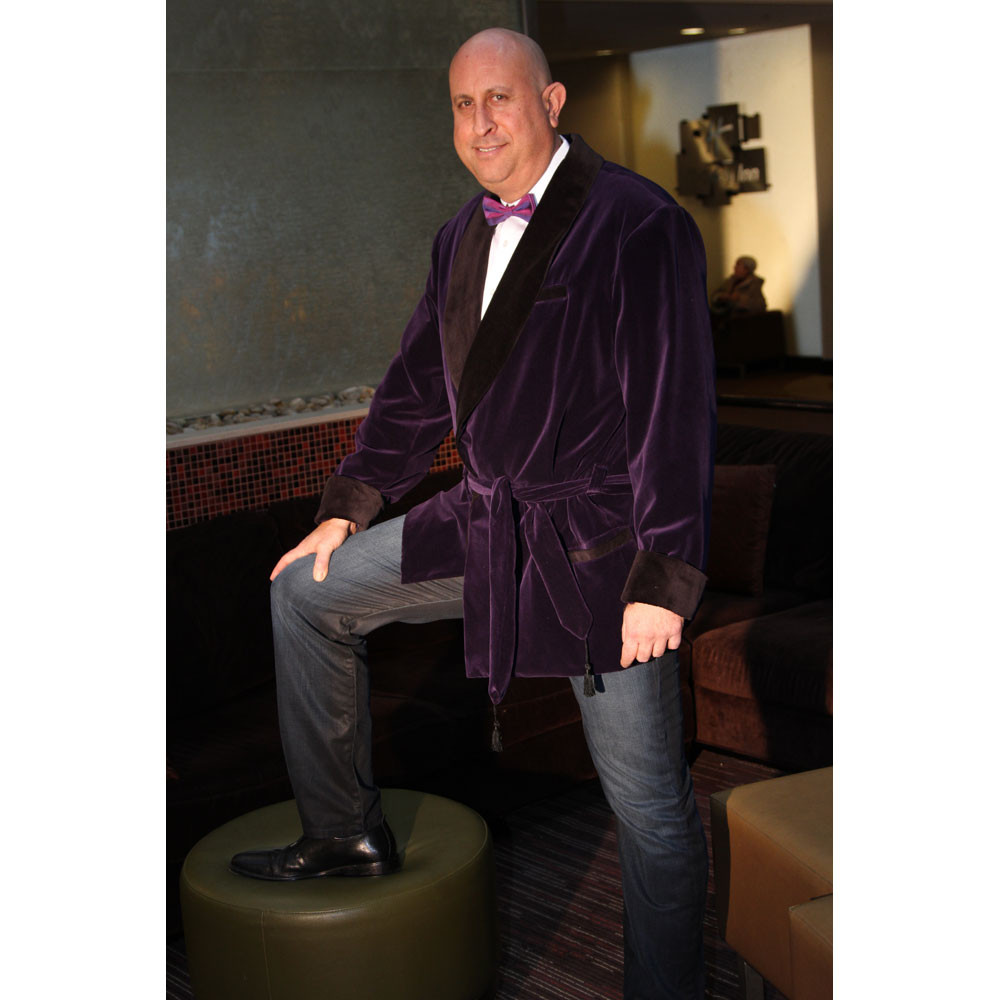 purple smoking jacket