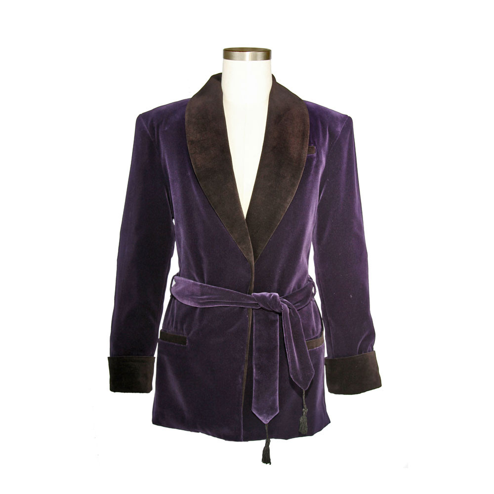purple smoking jacket