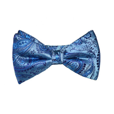 Paisley Bow Tie -  Baby Blue